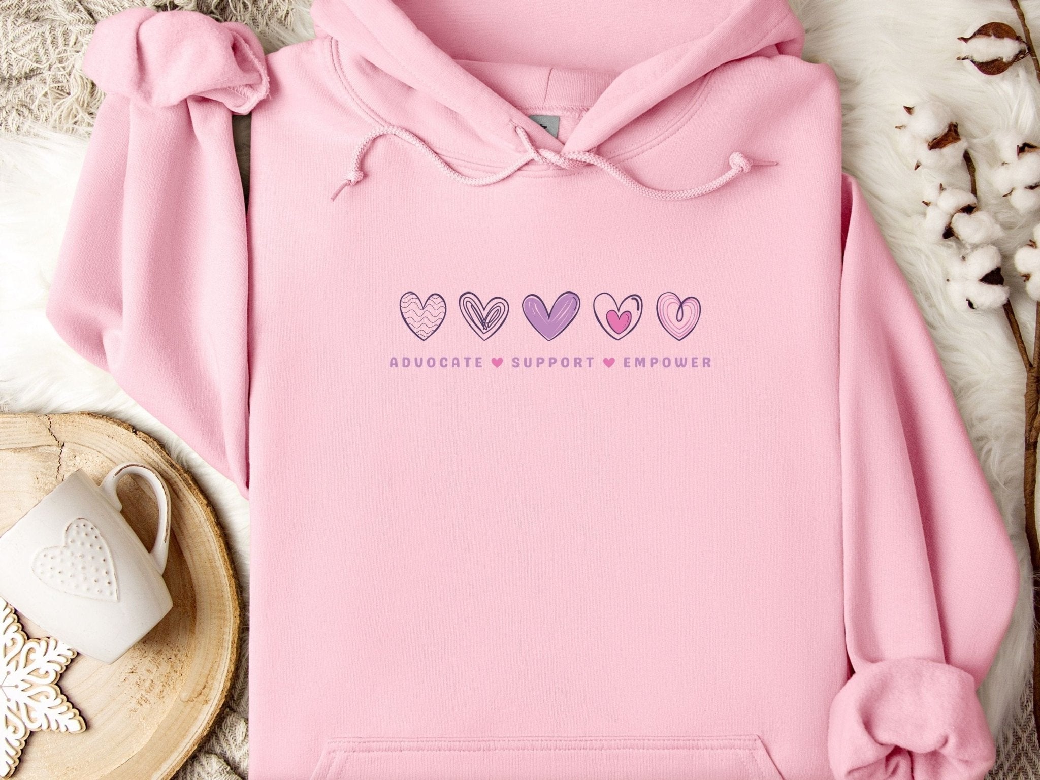 Autism Hoodie - Advocate Support Empower Love Hearts Hoodie - Daily Bloom