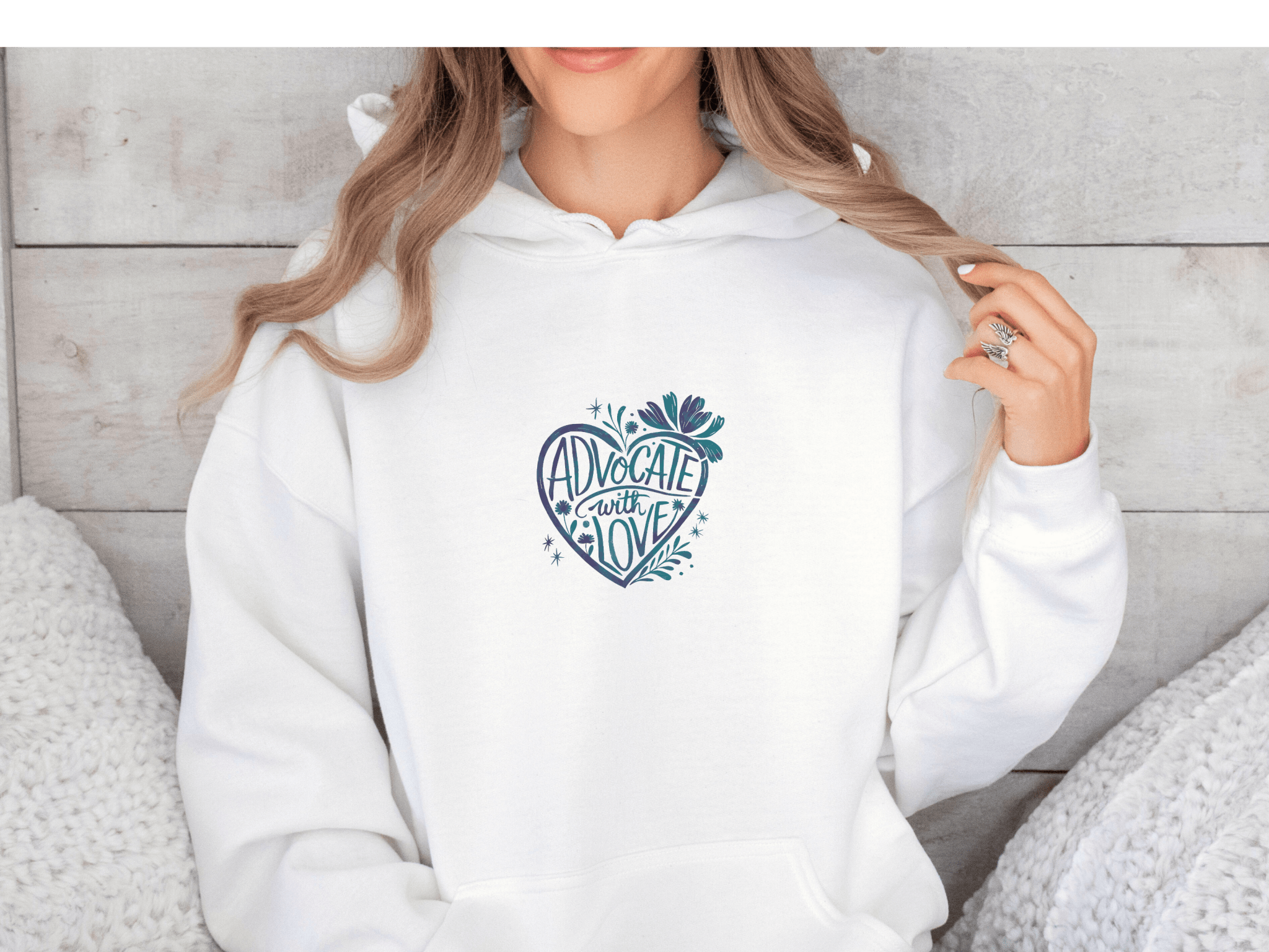 Autism Hoodie - Advocate with Love Hoodie - Daily Bloom