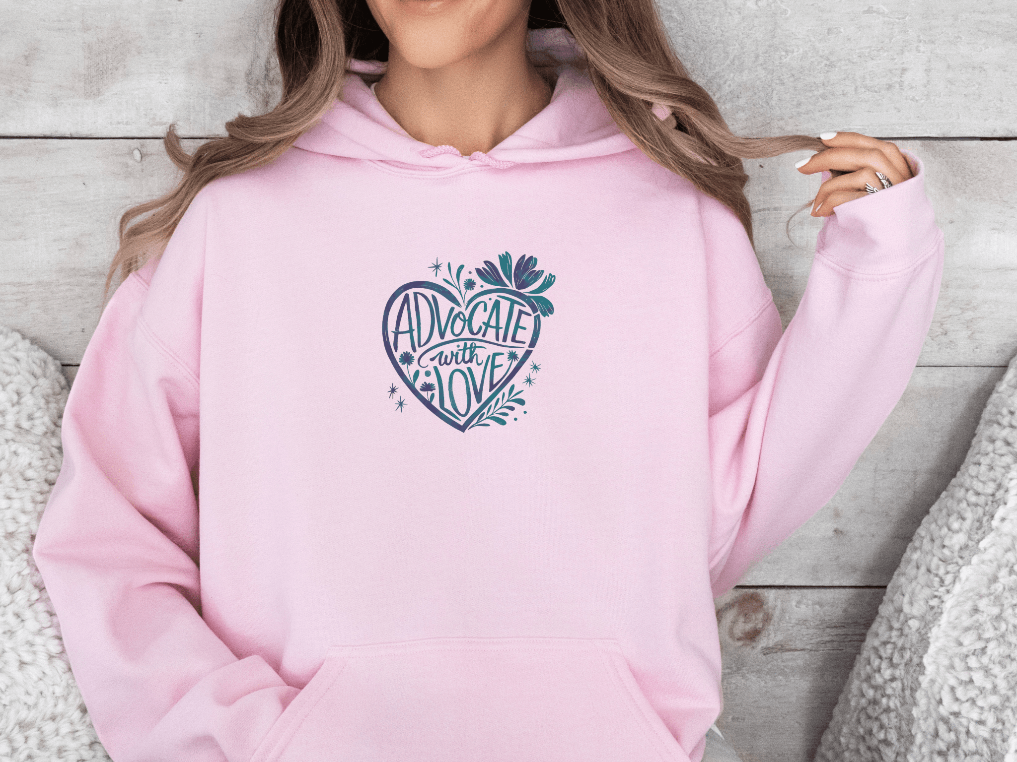 Autism Hoodie - Advocate with Love Hoodie - Daily Bloom