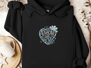 Advocate with Love Hoodie-Black-Neurodiversity, ADHD & Autism Awareness & Acceptance Hoodie by Daily Bloom