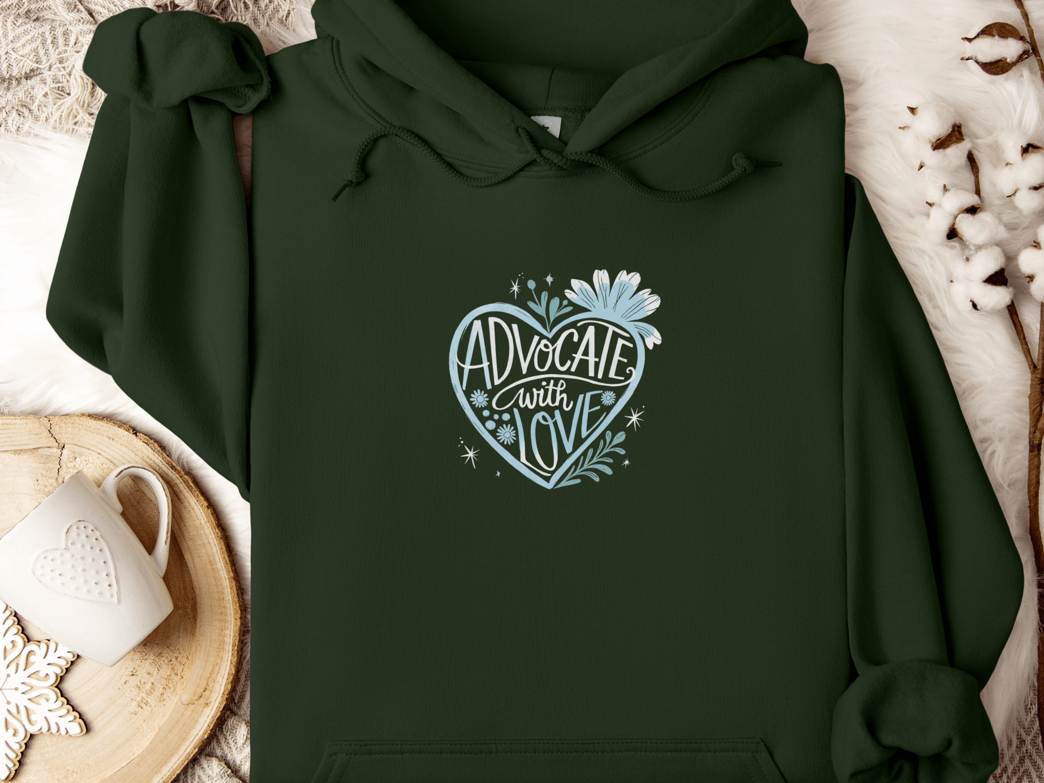 Autism Hoodie - Advocate with Love Hoodie - Daily Bloom