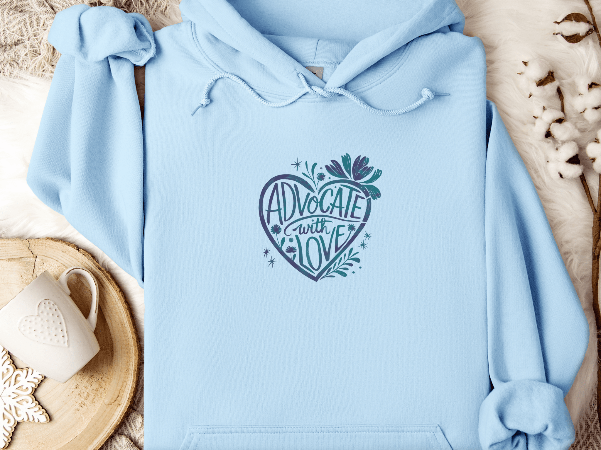 Autism Hoodie - Advocate with Love Hoodie - Daily Bloom