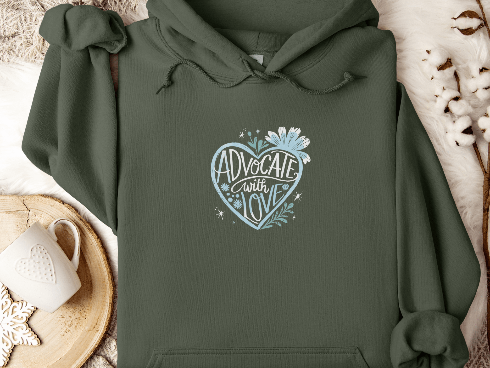 Autism Hoodie - Advocate with Love Hoodie - Daily Bloom