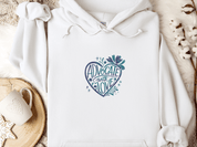 Advocate with Love Hoodie-White-Neurodiversity, ADHD & Autism Awareness & Acceptance Hoodie by Daily Bloom