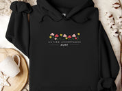 Aunt Autism Acceptance Flowers Hoodie-Black-Neurodiversity, ADHD & Autism Awareness & Acceptance Hoodie by Daily Bloom