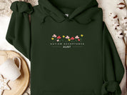 Aunt Autism Acceptance Flowers Hoodie-Forest Green-Neurodiversity, ADHD & Autism Awareness & Acceptance Hoodie by Daily Bloom