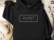 Aunt Autism Acceptance Frame Hoodie-Black-Neurodiversity, ADHD & Autism Awareness & Acceptance Hoodie by Daily Bloom