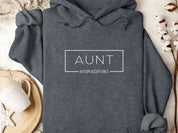Aunt Autism Acceptance Frame Hoodie-Dark Heather-Neurodiversity, ADHD & Autism Awareness & Acceptance Hoodie by Daily Bloom