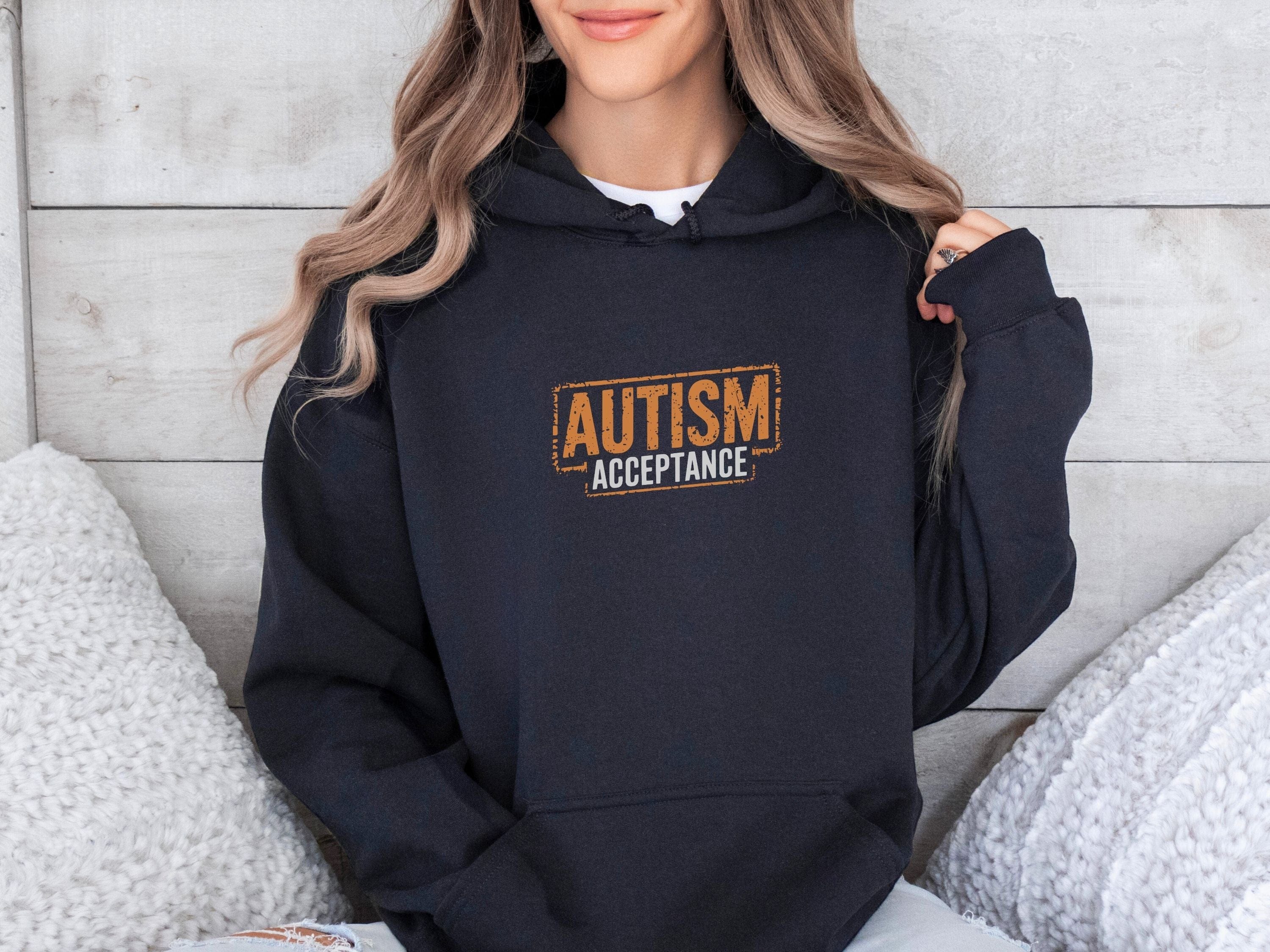 Autism Acceptance Graffiti Hoodie-Neurodiversity, ADHD & Autism Awareness & Acceptance Hoodie by Daily Bloom