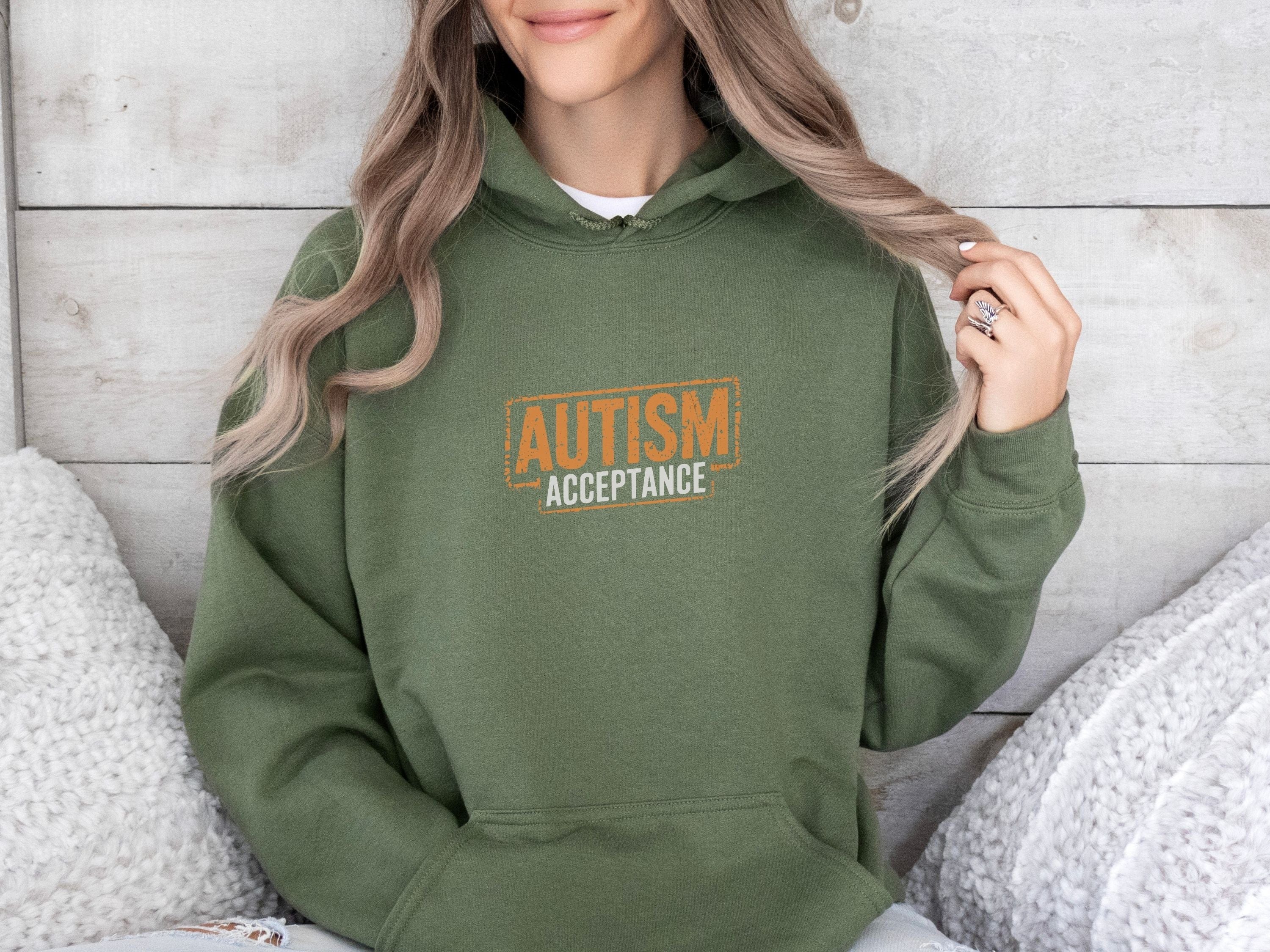 Autism Acceptance Graffiti Hoodie-Neurodiversity, ADHD & Autism Awareness & Acceptance Hoodie by Daily Bloom