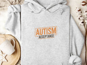 Autism Acceptance Graffiti Hoodie-Ash-Neurodiversity, ADHD & Autism Awareness & Acceptance Hoodie by Daily Bloom