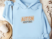 Autism Acceptance Graffiti Hoodie-Light Blue-Neurodiversity, ADHD & Autism Awareness & Acceptance Hoodie by Daily Bloom