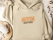 Autism Acceptance Graffiti Hoodie-Sand-Neurodiversity, ADHD & Autism Awareness & Acceptance Hoodie by Daily Bloom