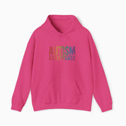 Autism Hoodie By Daily Bloom Autism Acceptance Grunge Rainbow Hoodie Heliconia / S