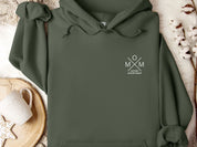 Autism Acceptance Mom Cross Hoodie-Military Green-Neurodiversity, ADHD & Autism Awareness & Acceptance Hoodie by Daily Bloom