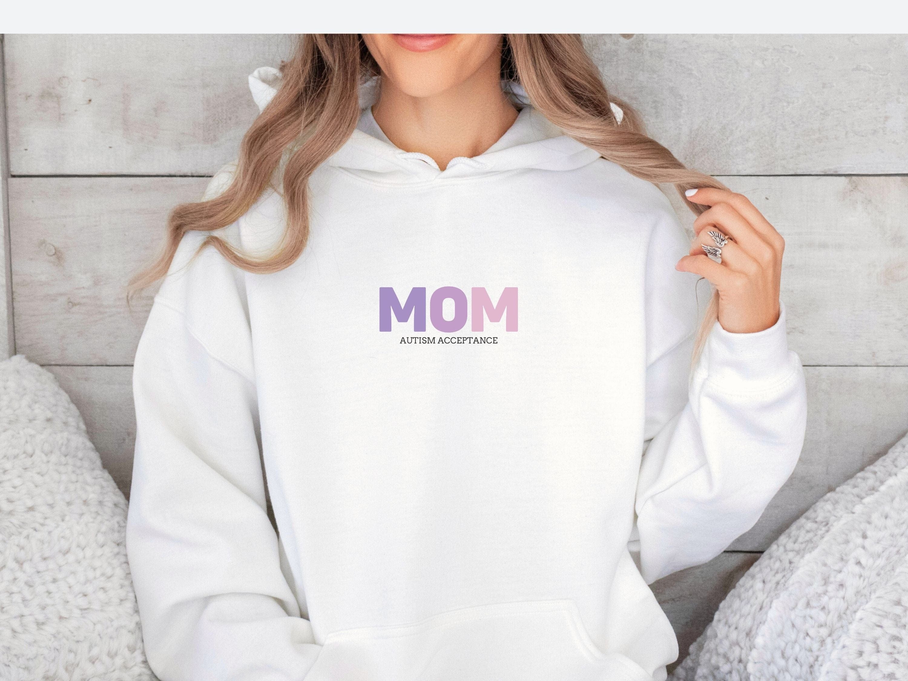 Autism Acceptance Mom Gradient Hoodie-Neurodiversity, ADHD & Autism Awareness & Acceptance Hoodie by Daily Bloom