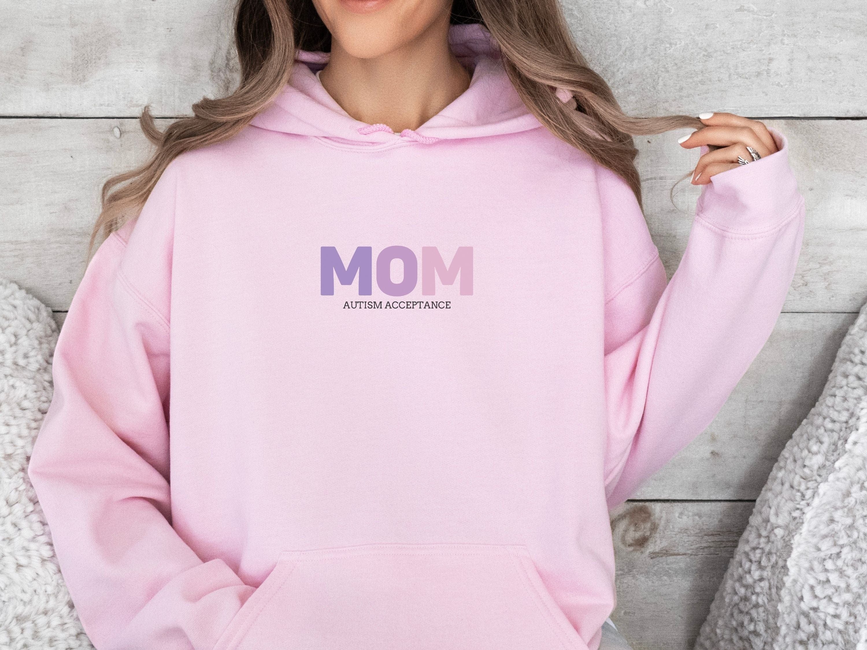Autism Acceptance Mom Gradient Hoodie-Neurodiversity, ADHD & Autism Awareness & Acceptance Hoodie by Daily Bloom
