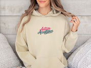 Autism Acceptance Pink & Blue Script Hoodie-Neurodiversity, ADHD & Autism Awareness & Acceptance Hoodie by Daily Bloom