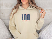 Autism Acceptance Retro Blue Hoodie-Neurodiversity, ADHD & Autism Awareness & Acceptance Hoodie by Daily Bloom