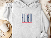Autism Acceptance Retro Blue Hoodie-Ash-Neurodiversity, ADHD & Autism Awareness & Acceptance Hoodie by Daily Bloom