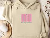 Autism Acceptance Retro Pink Hoodie-Sand-Neurodiversity, ADHD & Autism Awareness & Acceptance Hoodie by Daily Bloom