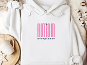 Autism Acceptance Retro Pink Hoodie-White-Neurodiversity, ADHD & Autism Awareness & Acceptance Hoodie by Daily Bloom