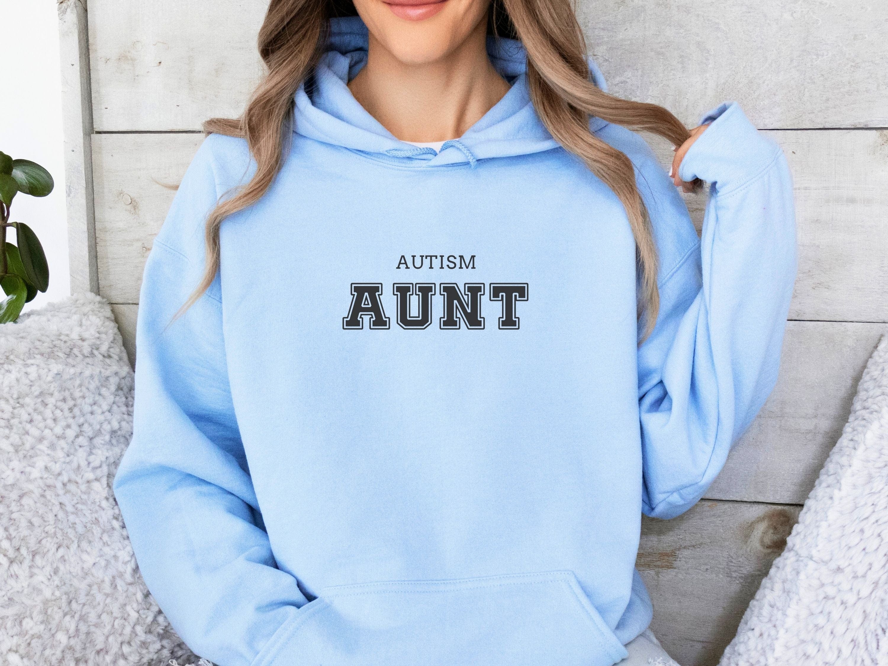 Autism Aunt Hoodie - Collegiate Edition-Neurodiversity, ADHD & Autism Awareness & Acceptance Hoodie by Daily Bloom