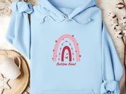 Autism Aunt Rainbow Hoodie-Light Blue-Neurodiversity, ADHD & Autism Awareness & Acceptance Hoodie by Daily Bloom