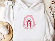 Autism Aunt Rainbow Hoodie-White-Neurodiversity, ADHD & Autism Awareness & Acceptance Hoodie by Daily Bloom