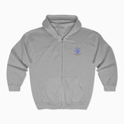 Autism Hoodie By Daily Bloom Autism Awareness 2025 - Affirmations Handprints Zip Up Hoodie Sport Grey / S