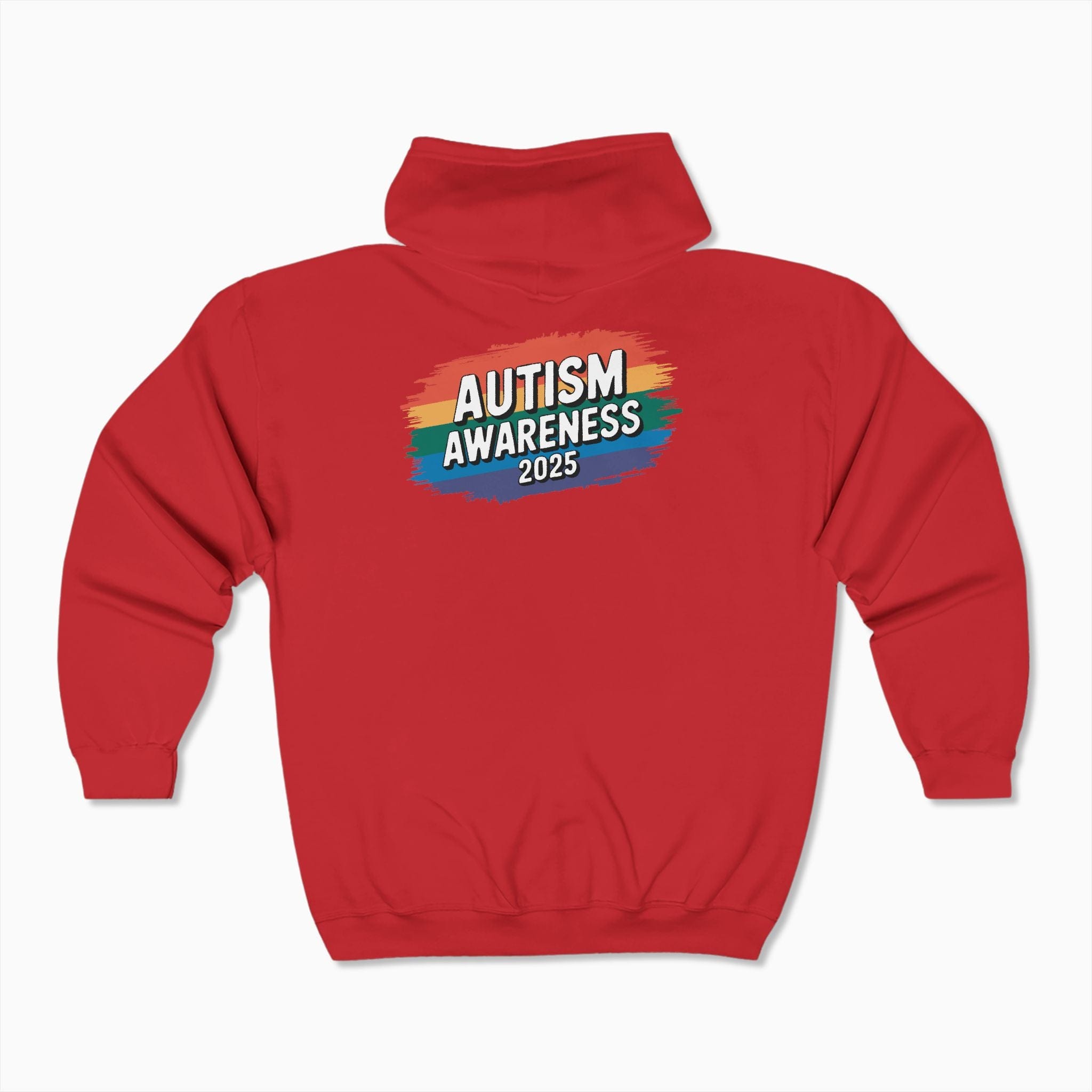 Autism Hoodie By Daily Bloom Autism Awareness 2025 - Brushstrokes of Awareness Zip Up Hoodie