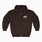 Autism Hoodie By Daily Bloom Autism Awareness 2025 - Brushstrokes of Awareness Zip Up Hoodie Dark Chocolate / S