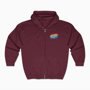 Autism Hoodie By Daily Bloom Autism Awareness 2025 - Brushstrokes of Awareness Zip Up Hoodie Maroon / S