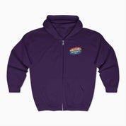 Autism Hoodie By Daily Bloom Autism Awareness 2025 - Brushstrokes of Awareness Zip Up Hoodie Purple / S