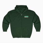 Autism Hoodie By Daily Bloom Autism Awareness 2025 - Celebrate Minds of All Kinds Zip Up Hoodie Forest Green / S