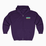 Autism Hoodie By Daily Bloom Autism Awareness 2025 - Celebrate Minds of All Kinds Zip Up Hoodie Purple / S