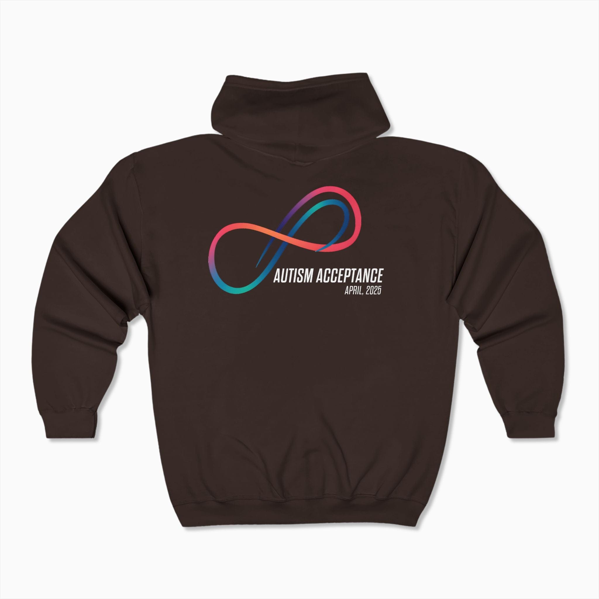 Autism Hoodie By Daily Bloom Autism Awareness 2025 - Loop of Acceptance Zip Up Hoodie