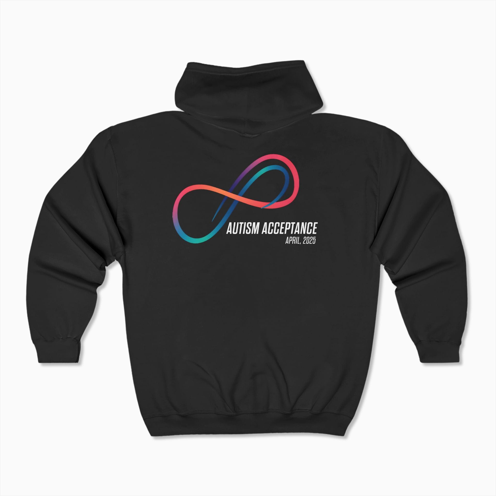 Autism Hoodie By Daily Bloom Autism Awareness 2025 - Loop of Acceptance Zip Up Hoodie