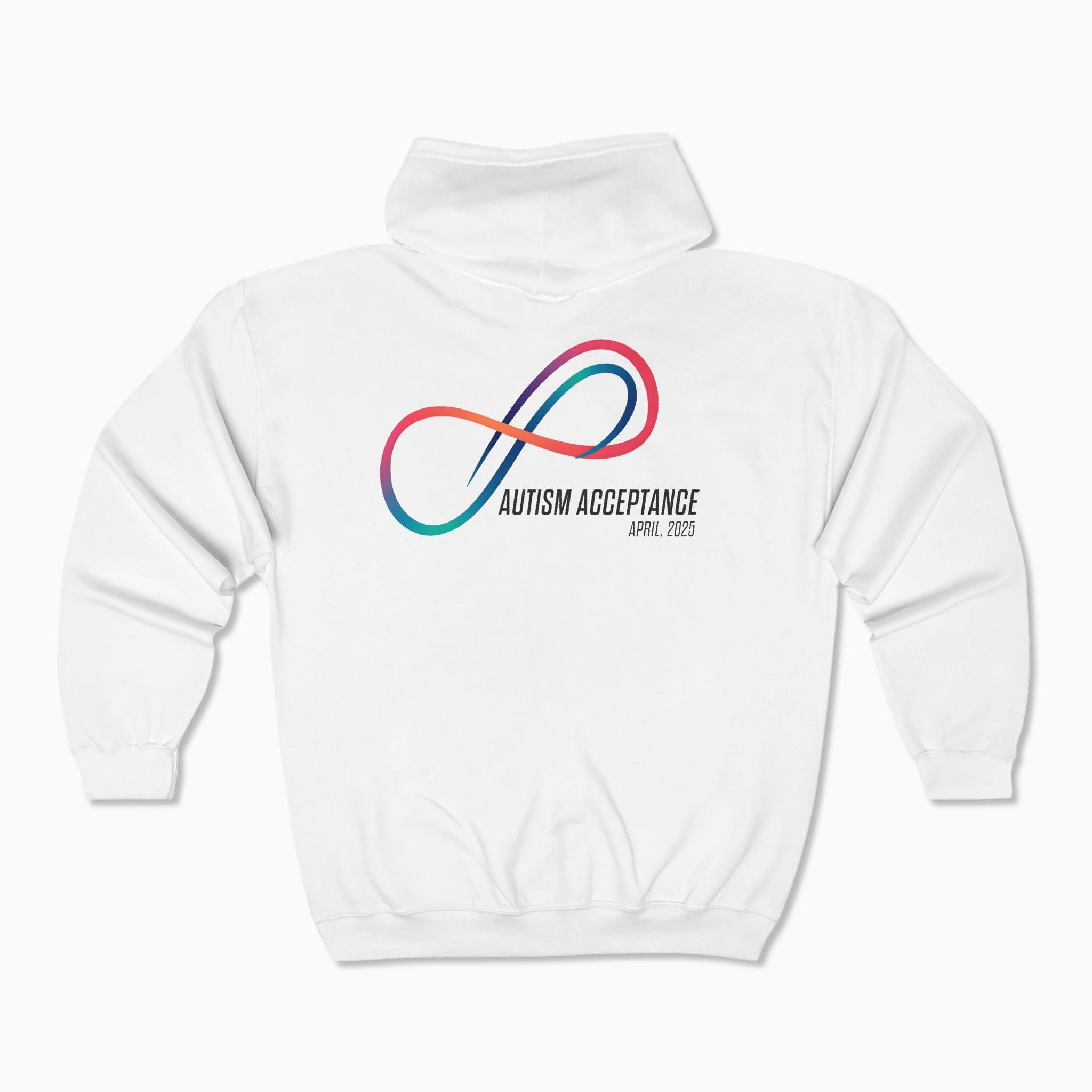 Autism Hoodie By Daily Bloom Autism Awareness 2025 - Loop of Acceptance Zip Up Hoodie