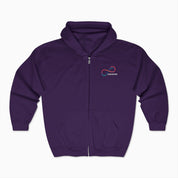 Autism Hoodie By Daily Bloom Autism Awareness 2025 - Loop of Acceptance Zip Up Hoodie Purple / S