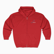 Autism Hoodie By Daily Bloom Autism Awareness 2025 - Loop of Acceptance Zip Up Hoodie Red / S