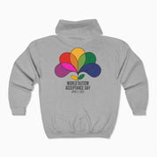 Autism Hoodie By Daily Bloom Autism Awareness 2025 - Spectrum in Bloom Zip Up Hoodie