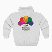 Autism Hoodie By Daily Bloom Autism Awareness 2025 - Spectrum in Bloom Zip Up Hoodie
