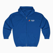 Autism Hoodie By Daily Bloom Autism Awareness 2025 - Spectrum in Bloom Zip Up Hoodie Royal / S