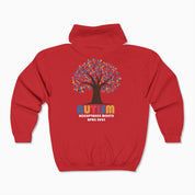 Autism Hoodie By Daily Bloom Autism Awareness 2025 - Tree of Acceptance Zip Up Hoodie