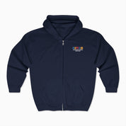 Autism Hoodie By Daily Bloom Autism Awareness 2025 - Tree of Acceptance Zip Up Hoodie Navy / S
