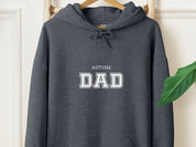 Autism Dad College Hoodie-Dark Heather-Neurodiversity, ADHD & Autism Awareness & Acceptance Hoodie by Daily Bloom