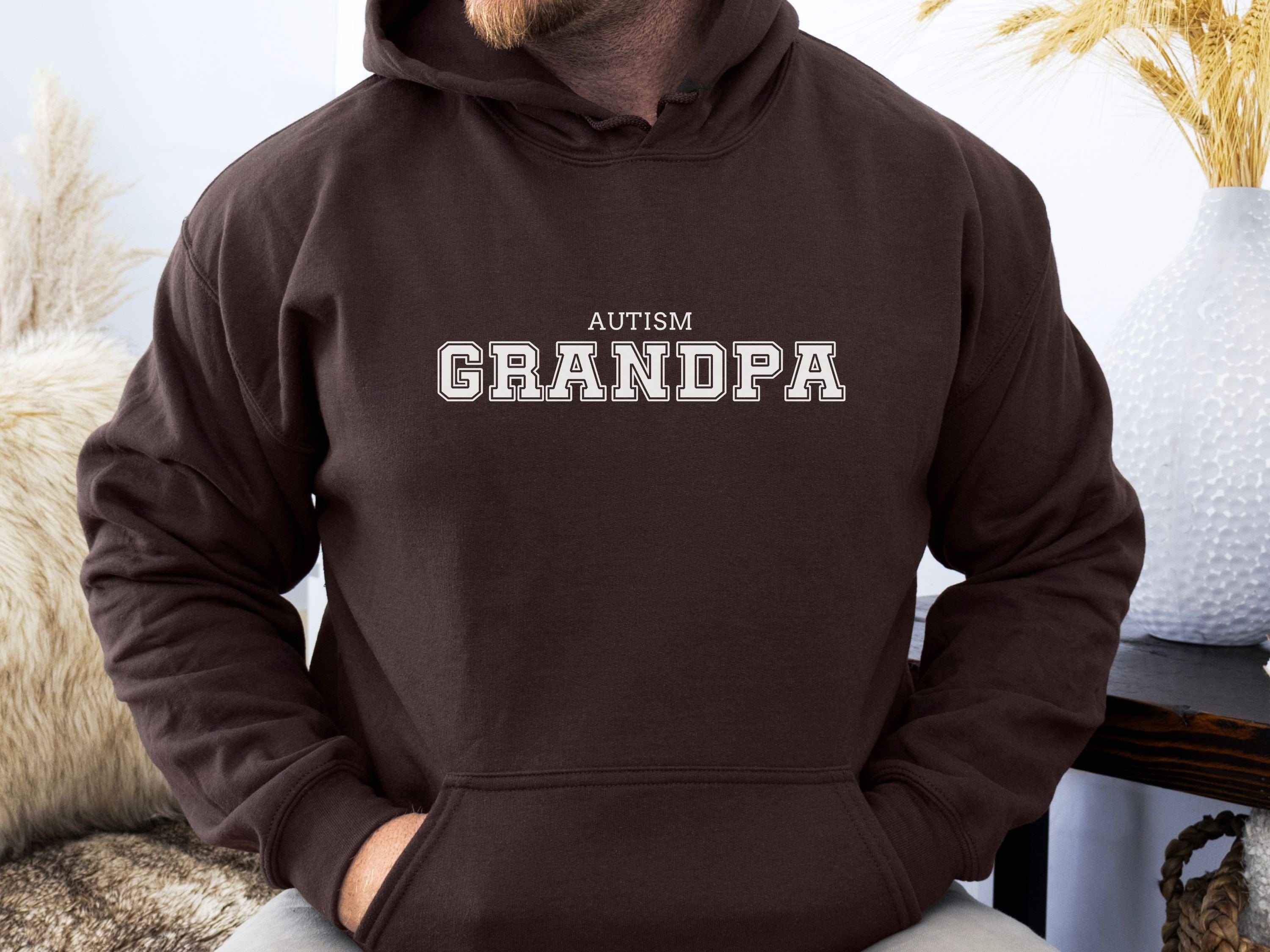 Autism Grandpa College Hoodie-Neurodiversity, ADHD & Autism Awareness & Acceptance Hoodie by Daily Bloom