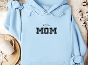 Autism Mom Hoodie - Collegiate Edition-Light Blue-Neurodiversity, ADHD & Autism Awareness & Acceptance Hoodie by Daily Bloom