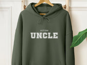 Autism Uncle College Hoodie-Military Green-Neurodiversity, ADHD & Autism Awareness & Acceptance Hoodie by Daily Bloom